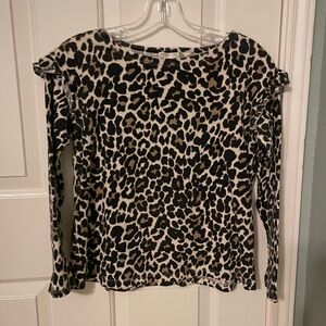 Crewcuts Leopard Print Girls Top